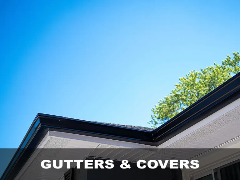 Home-service client social post for a gutter project